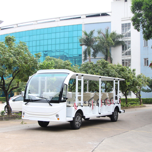 Open-top 96V 20kW Motor Lithium Battery Powered Tourist Cars Electric Sightseeing Bus 23 Seats