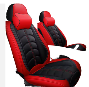 Car Accessories Interior Decoration Faux PU Leather Front Car Seat Covers 9pcs Universal