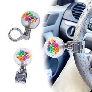 Car Interior Accessories Universal Steering Wheel Booster Acrylic Flower Steering Wheel Ball-shaped Spinner Knob