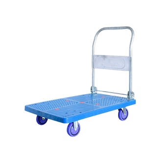 Platform Steel Trolley Folding Flat Warehouse Moving Cart