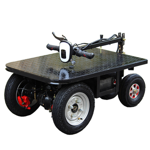 Electric Platform Trolley Cart With Foldable Handlebar